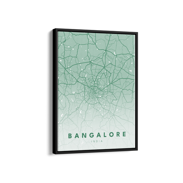 Bangalore City Street Map Art - The Mortal Soul