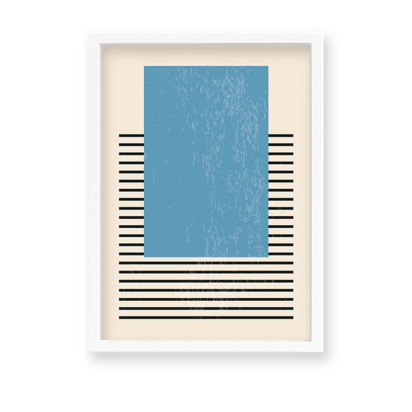 Sea Blue Geometric Modern Wall Art - The Mortal Soul