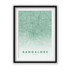 Bangalore City Street Map Art - The Mortal Soul