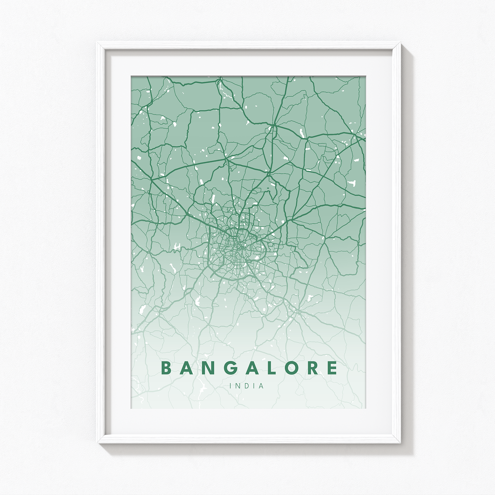 Bangalore City Street Map Art - The Mortal Soul