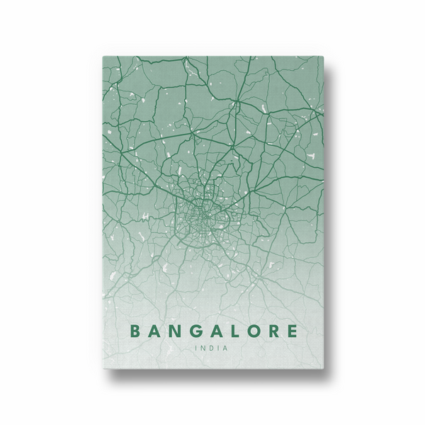 Bangalore City Street Map Art - The Mortal Soul