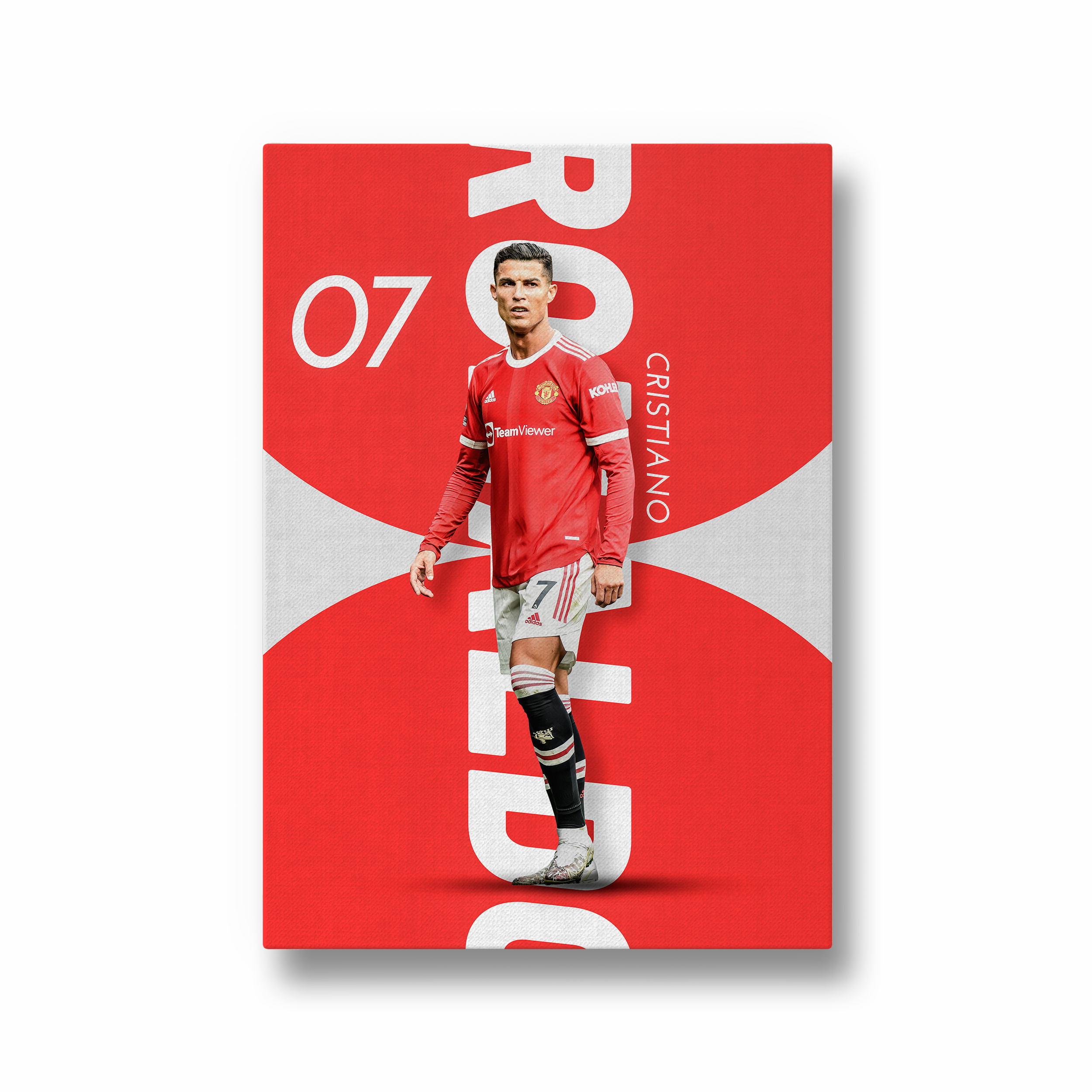 Cristiano Ronaldo Red & White Wall Art - The Mortal Soul