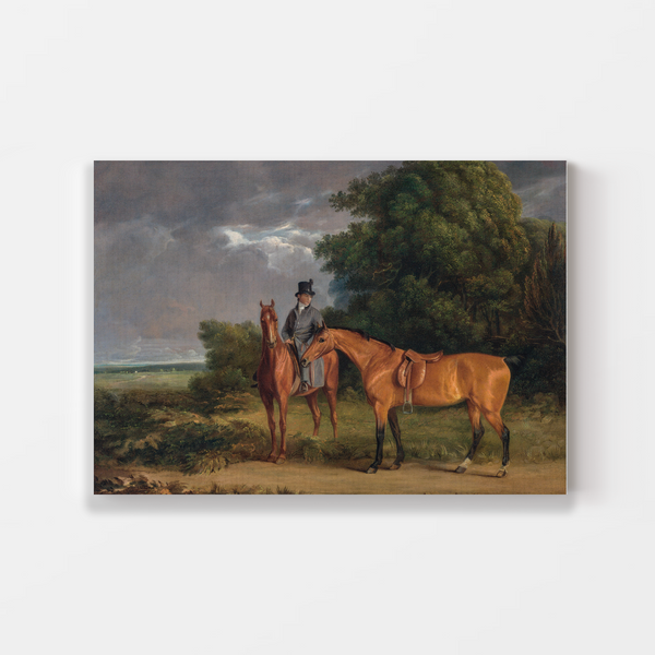 Groom Mounted on a Chestnut Hunter Wall Art