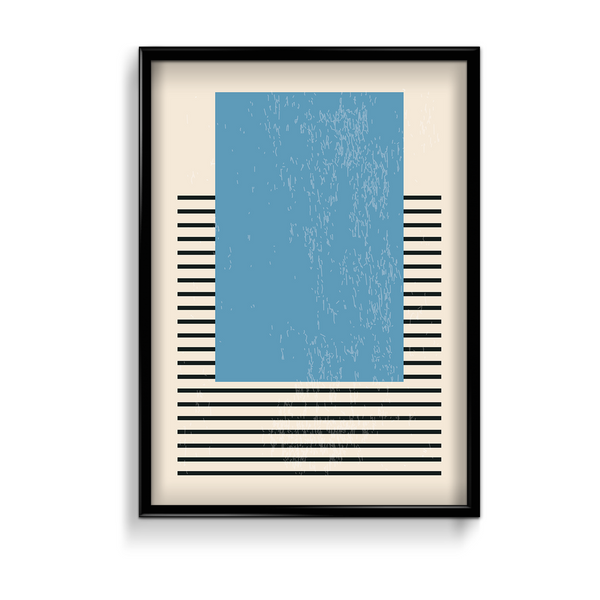 Sea Blue Geometric Modern Wall Art - The Mortal Soul