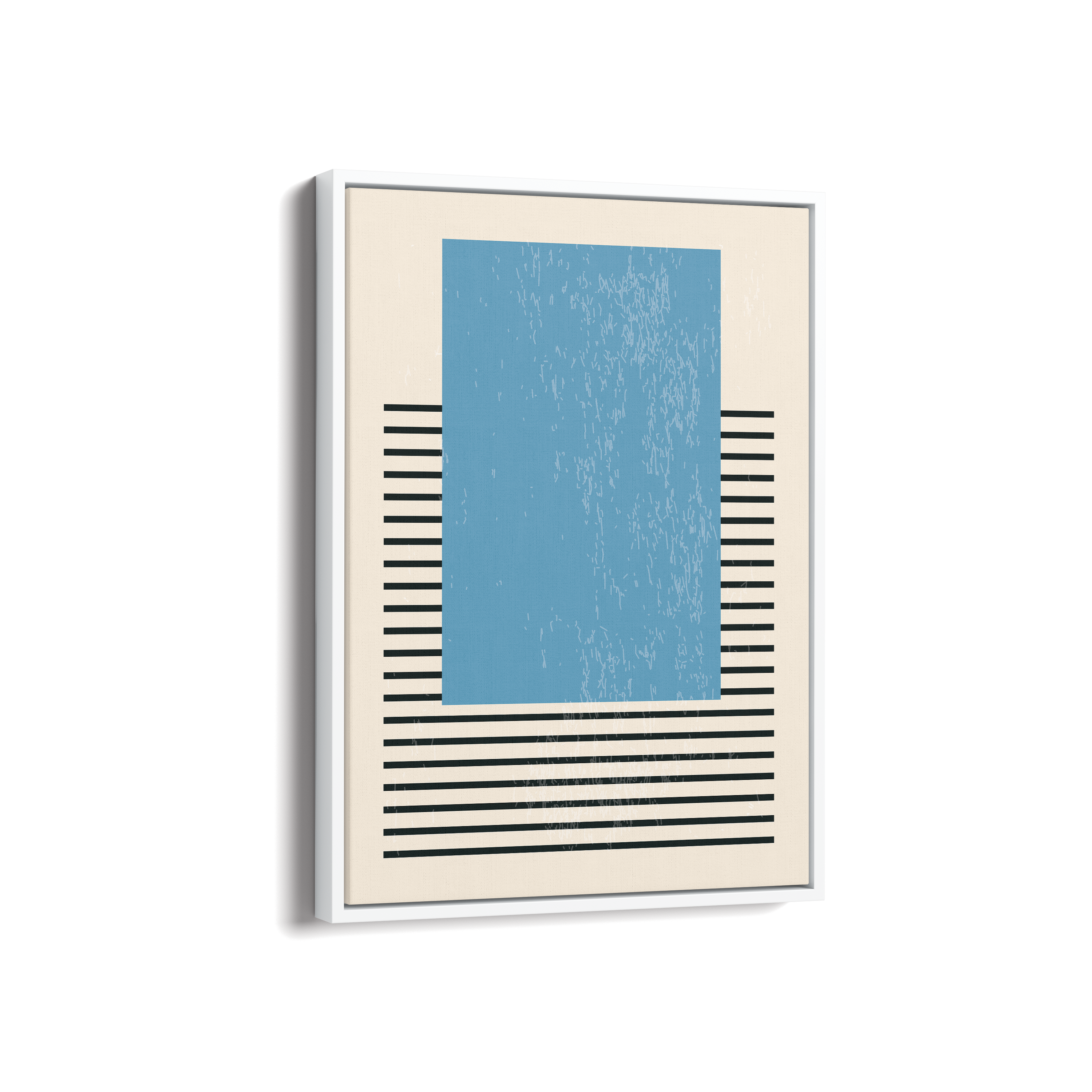 Sea Blue Geometric Modern Wall Art - The Mortal Soul