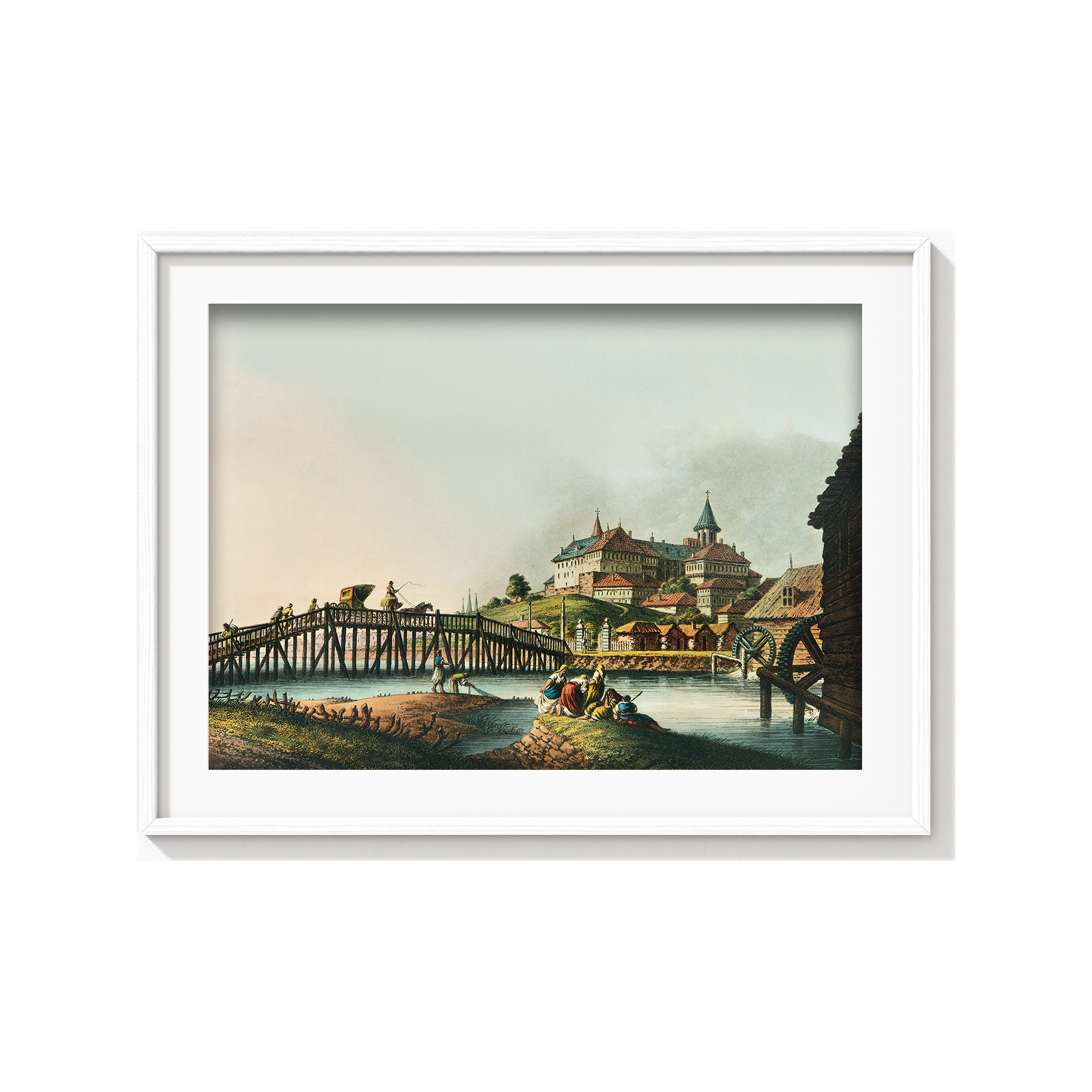 Palace at Bucharest (1810) illustrated by Luigi Mayer
