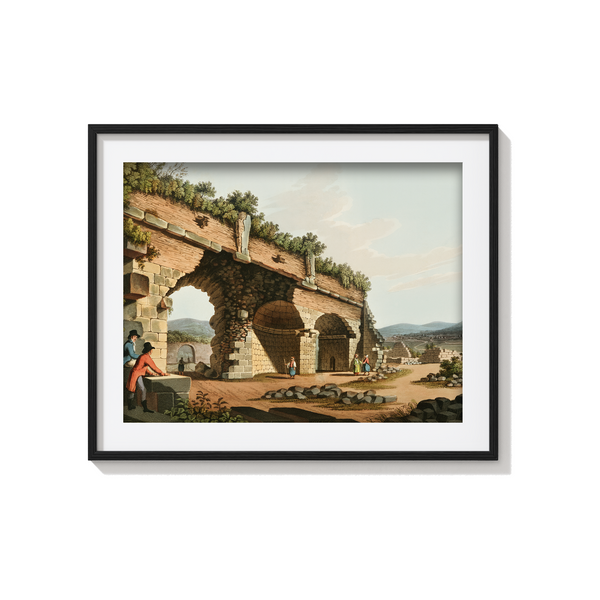 Part of the grand gallery of the Temple of Diana (1810) illustrated by Luigi Mayer