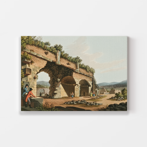 Part of the grand gallery of the Temple of Diana (1810) illustrated by Luigi Mayer