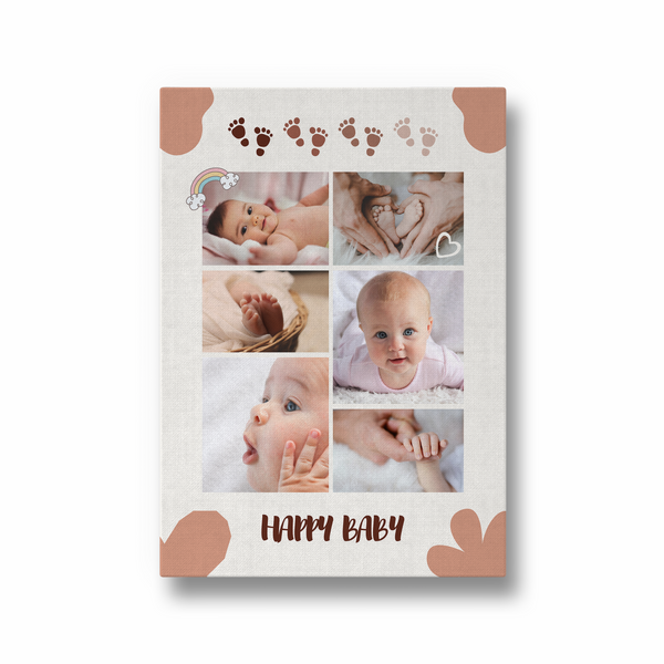 Happy Baby 6 Image Custom Collage Wall Art - The Mortal Soul