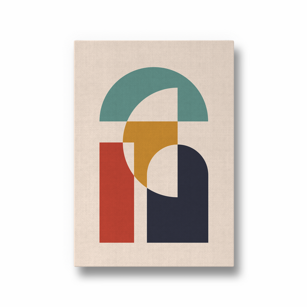 Silent Friends Abstract Geometric Modern Wall Art - The Mortal Soul