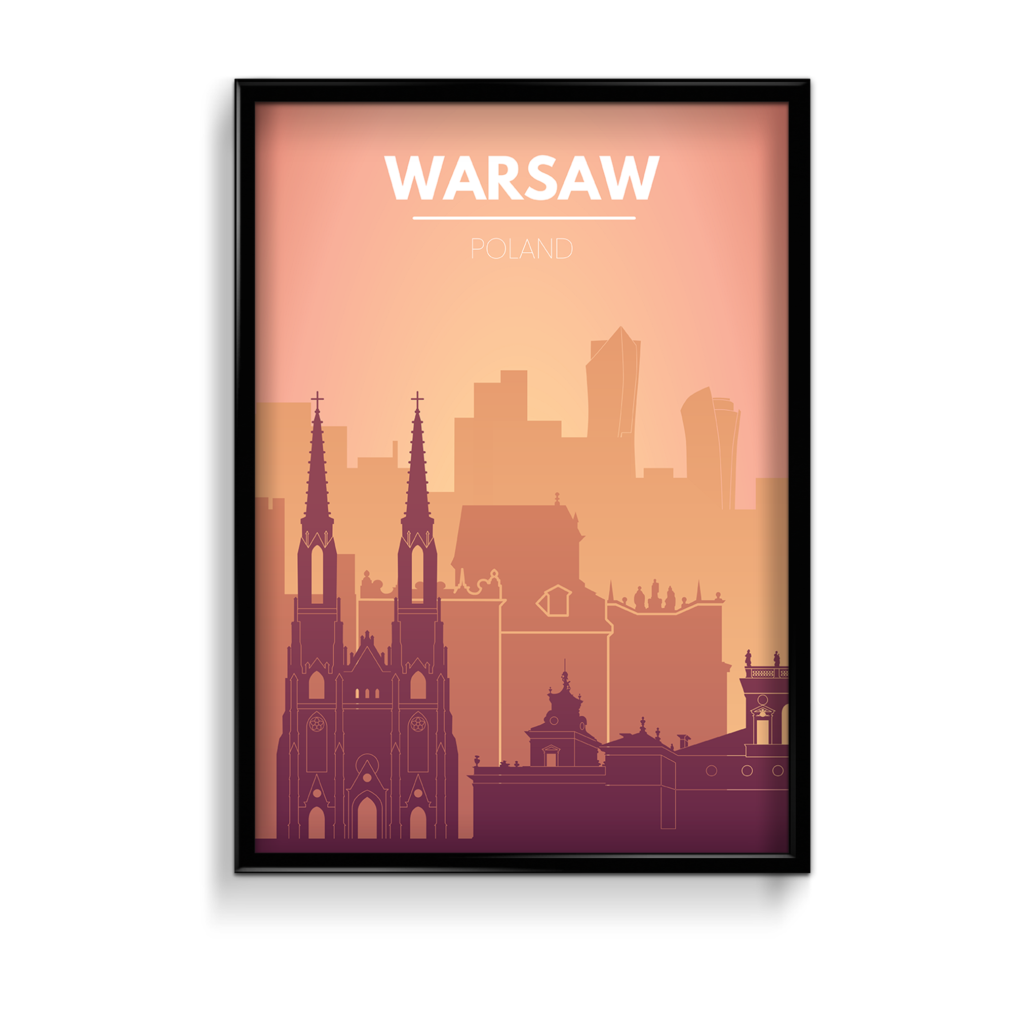 Warsaw Minimal Wall Art - The Mortal Soul