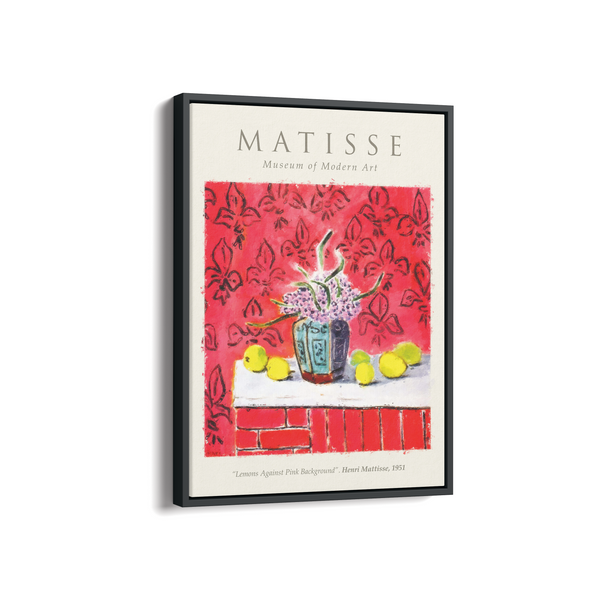 Lemons Against Pink Background Modern Wall Art - The Mortal Soul