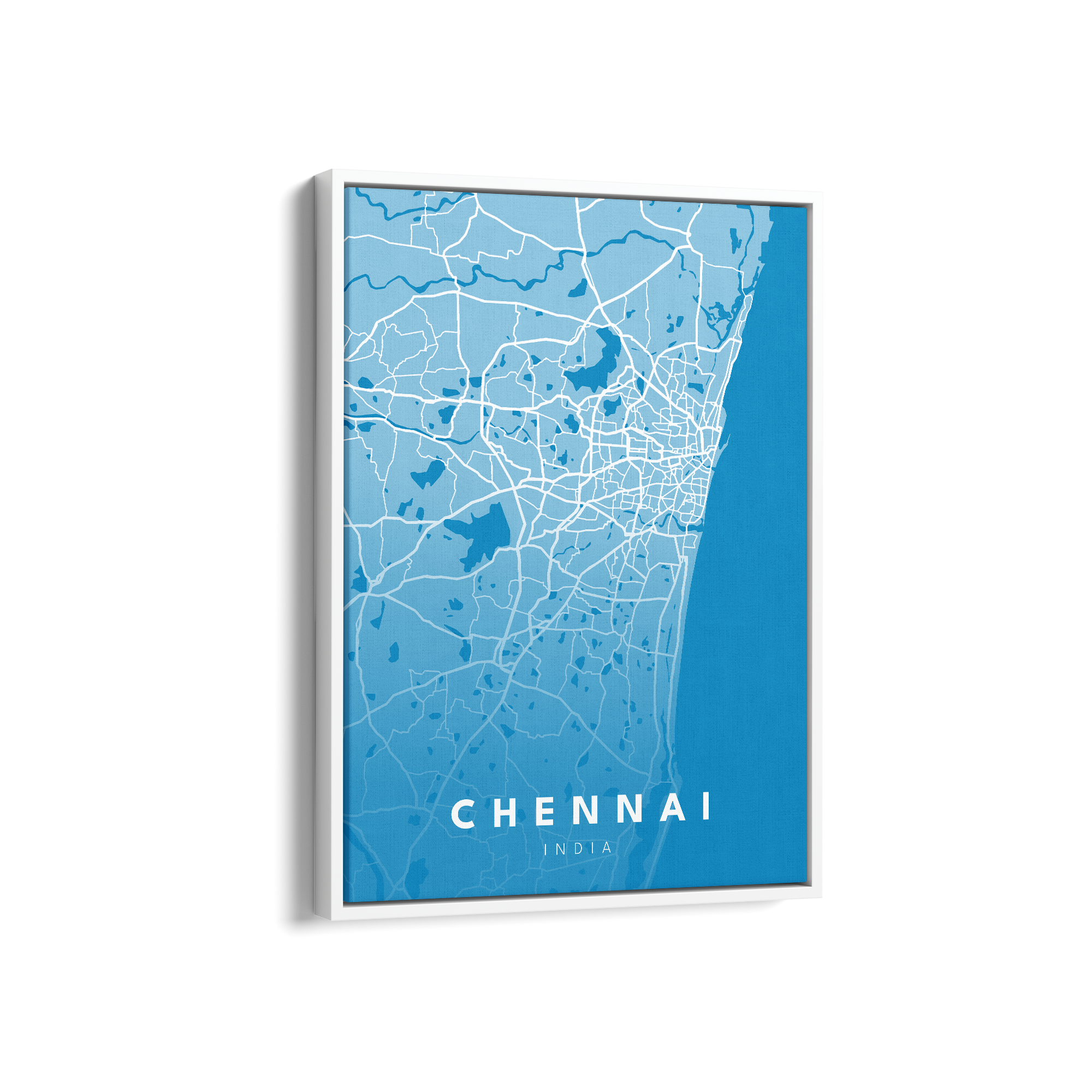 Chennai City Street Map Art - The Mortal Soul