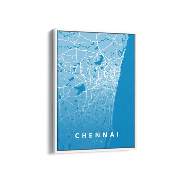 Chennai City Street Map Art - The Mortal Soul