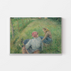 Young Peasant Girls Resting in the Fields near Pontoise (1882) by Camille Pissarro