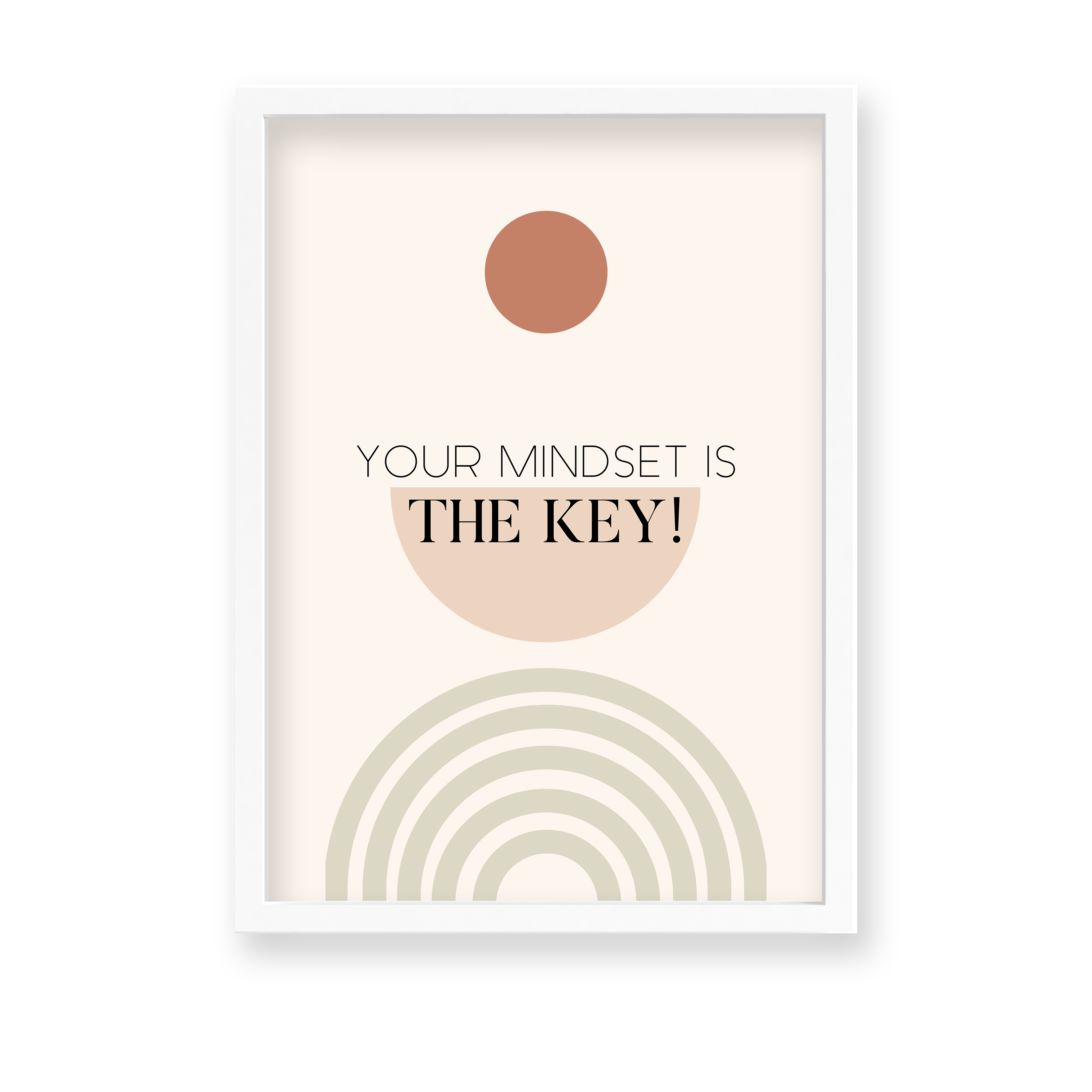 Your mindset is the key Quote Wall Art - The Mortal Soul