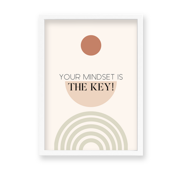 Your mindset is the key Quote Wall Art - The Mortal Soul