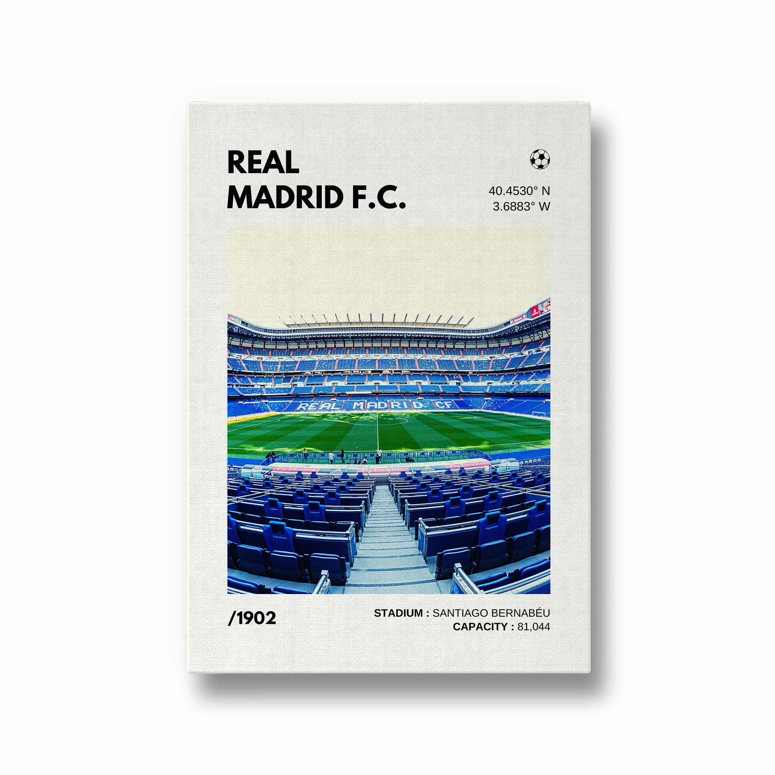 Real Madrid F.C. Stadium (Santiago Bernabeu) Premium Wall Art - The Mortal Soul