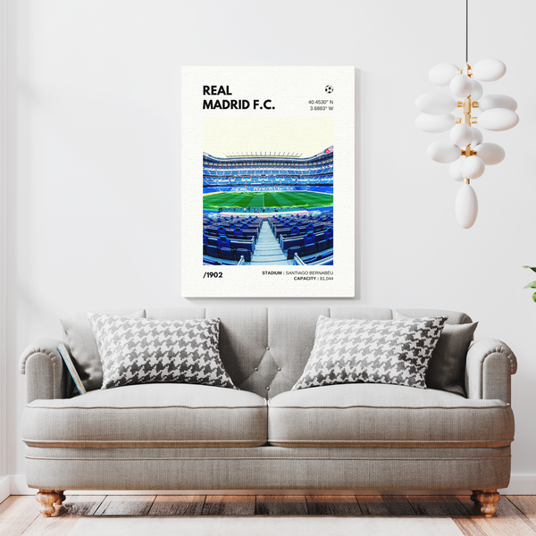 Real Madrid F.C. Stadium (Santiago Bernabeu) Premium Wall Art - The Mortal Soul