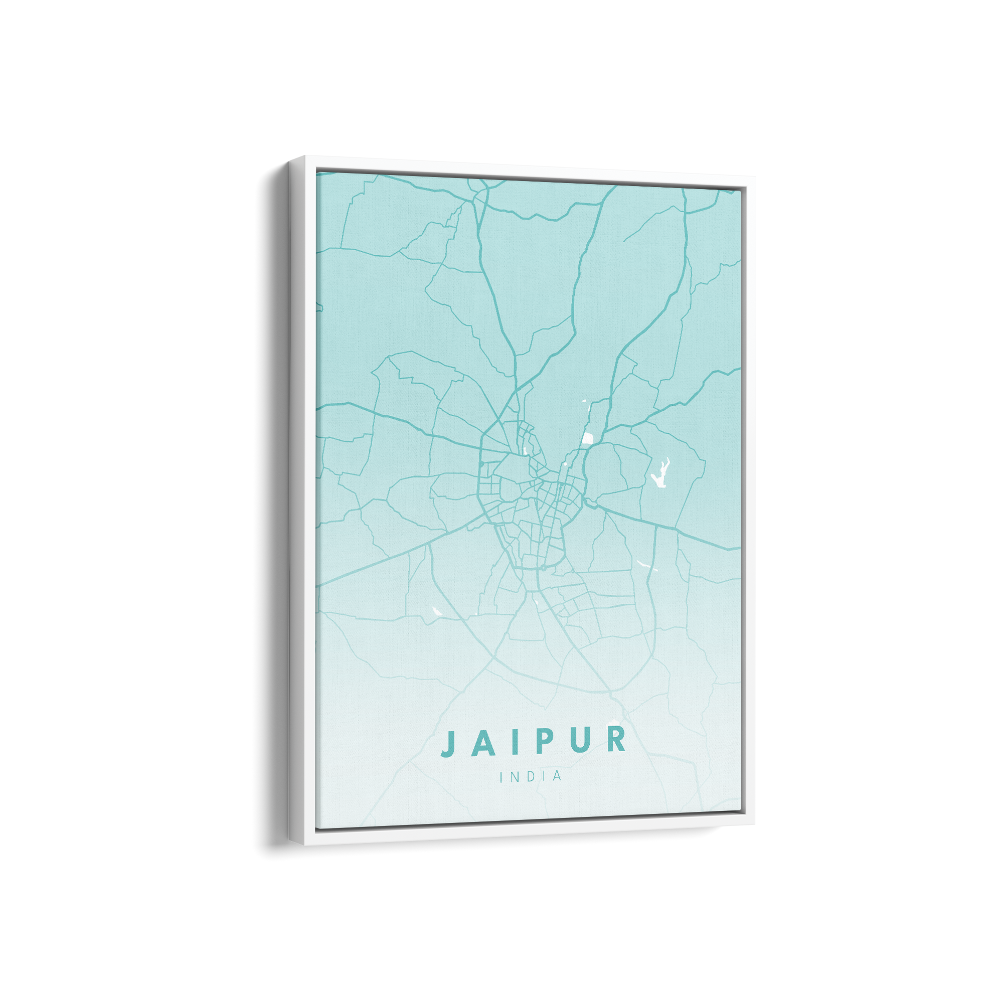 Jaipur City Street Map Art - The Mortal Soul
