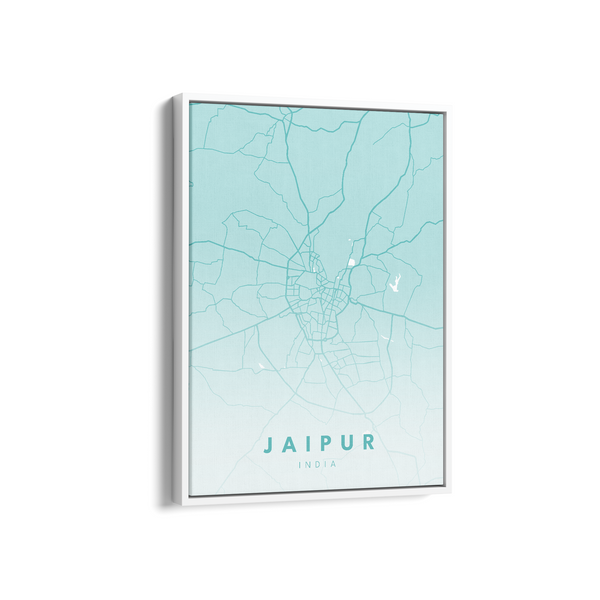 Jaipur City Street Map Art - The Mortal Soul