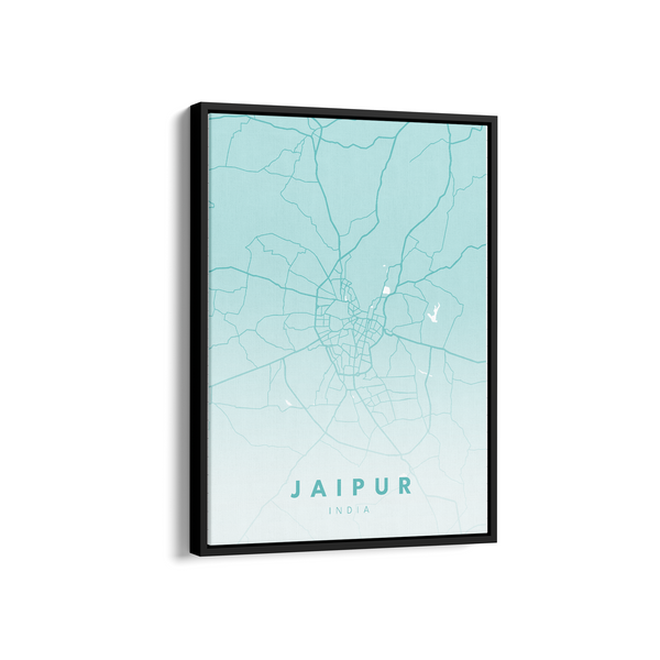 Jaipur City Street Map Art - The Mortal Soul