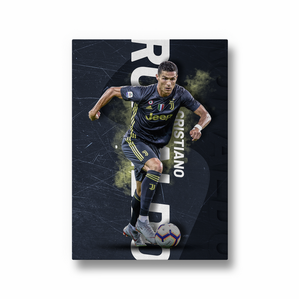 Cristiano Ronaldo Juventus Dark Blue Wall Art - The Mortal Soul