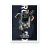 Cristiano Ronaldo Juventus Dark Blue Wall Art - The Mortal Soul
