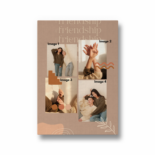 Boho Style 4 Image Friendship Collage Wall Art - The Mortal Soul