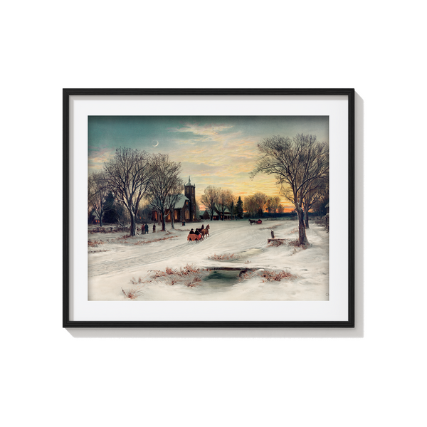 Christmas Eve (1885) by W. C. Bauer Wall Art