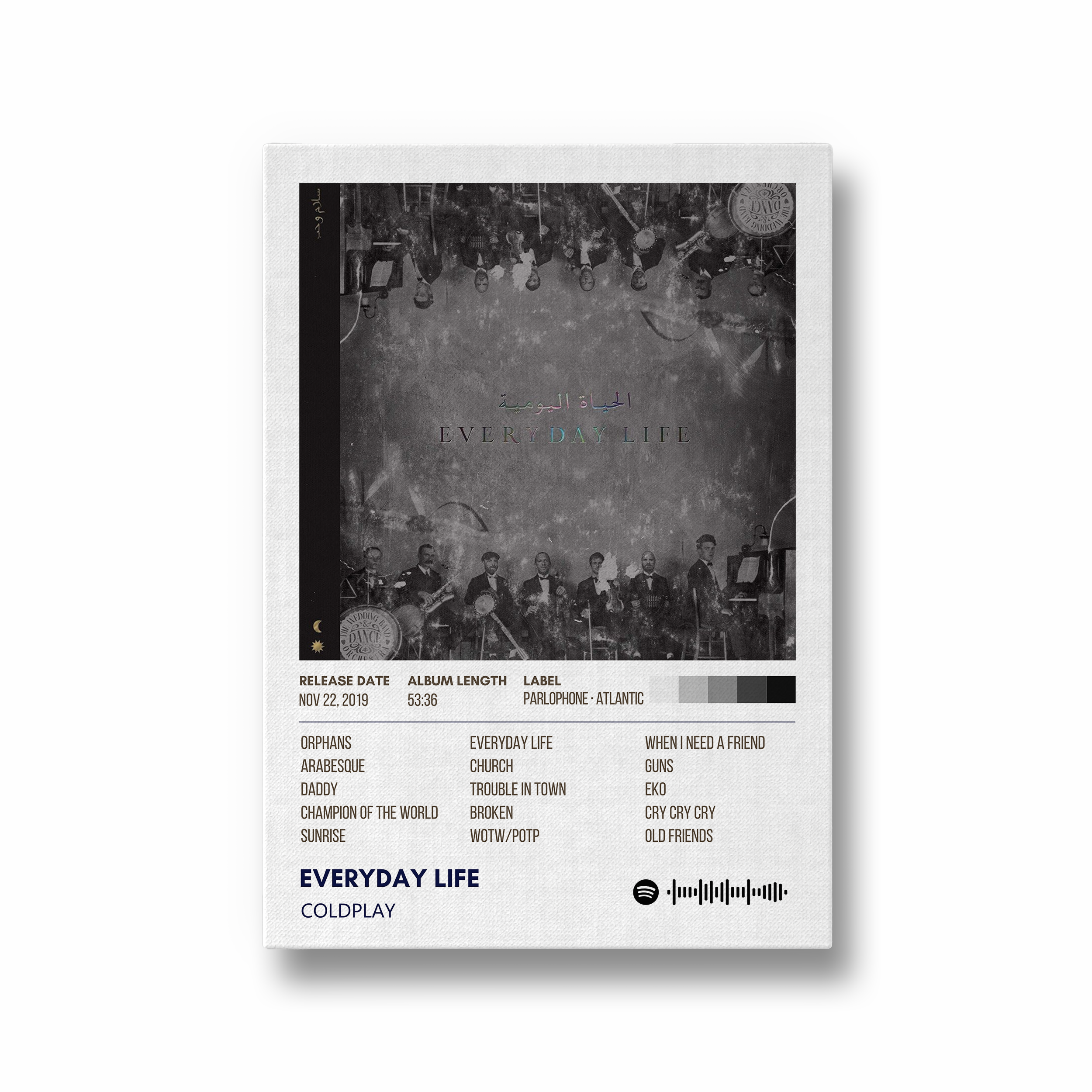 Everyday life Coldplay Album Poster