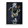 Cristiano Ronaldo Juventus Dark Blue Wall Art - The Mortal Soul