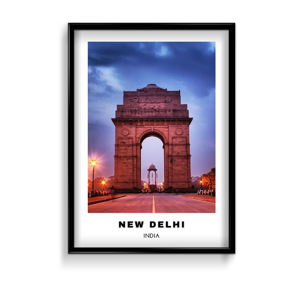 New Delhi Colored City Art - The Mortal Soul