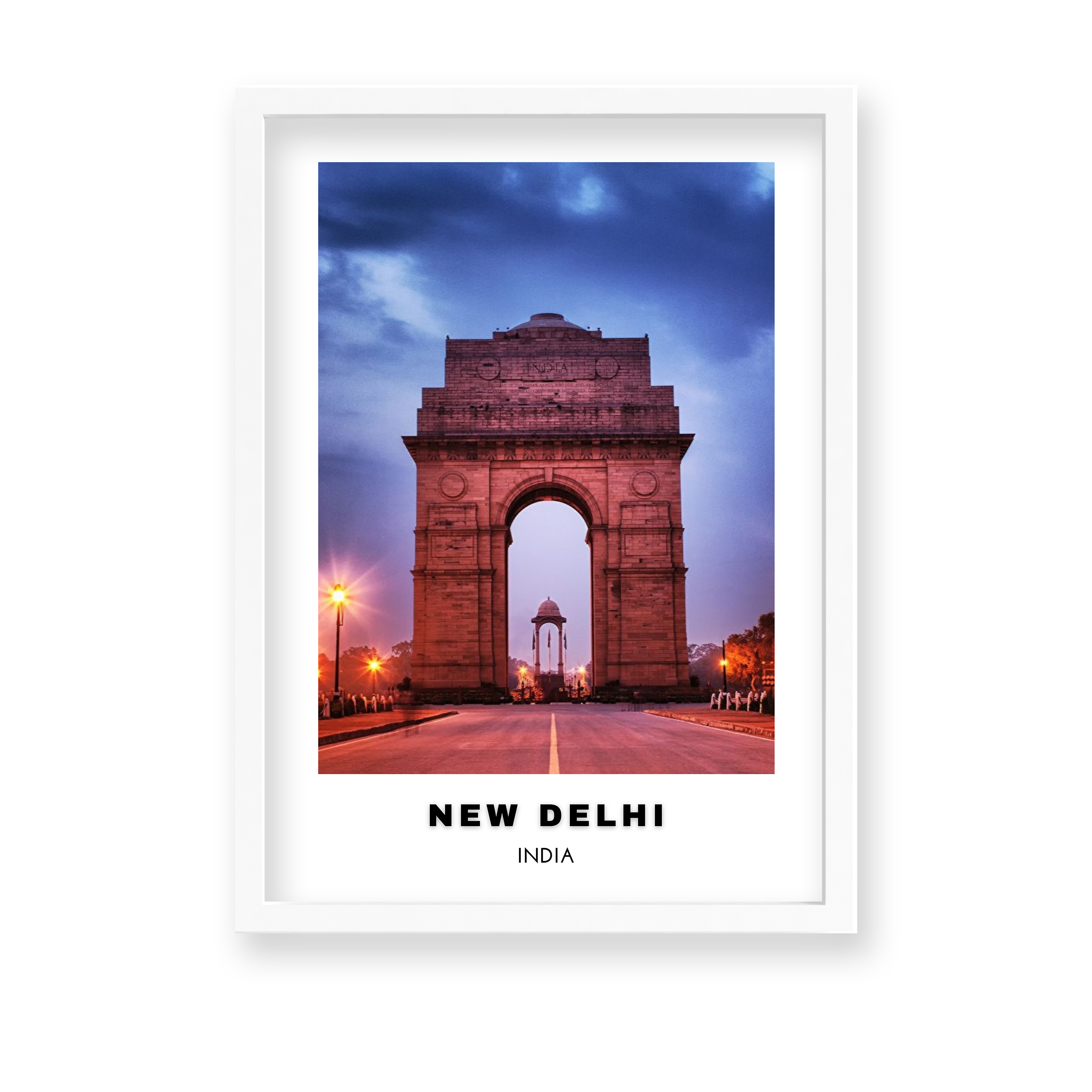 New Delhi Colored City Art - The Mortal Soul