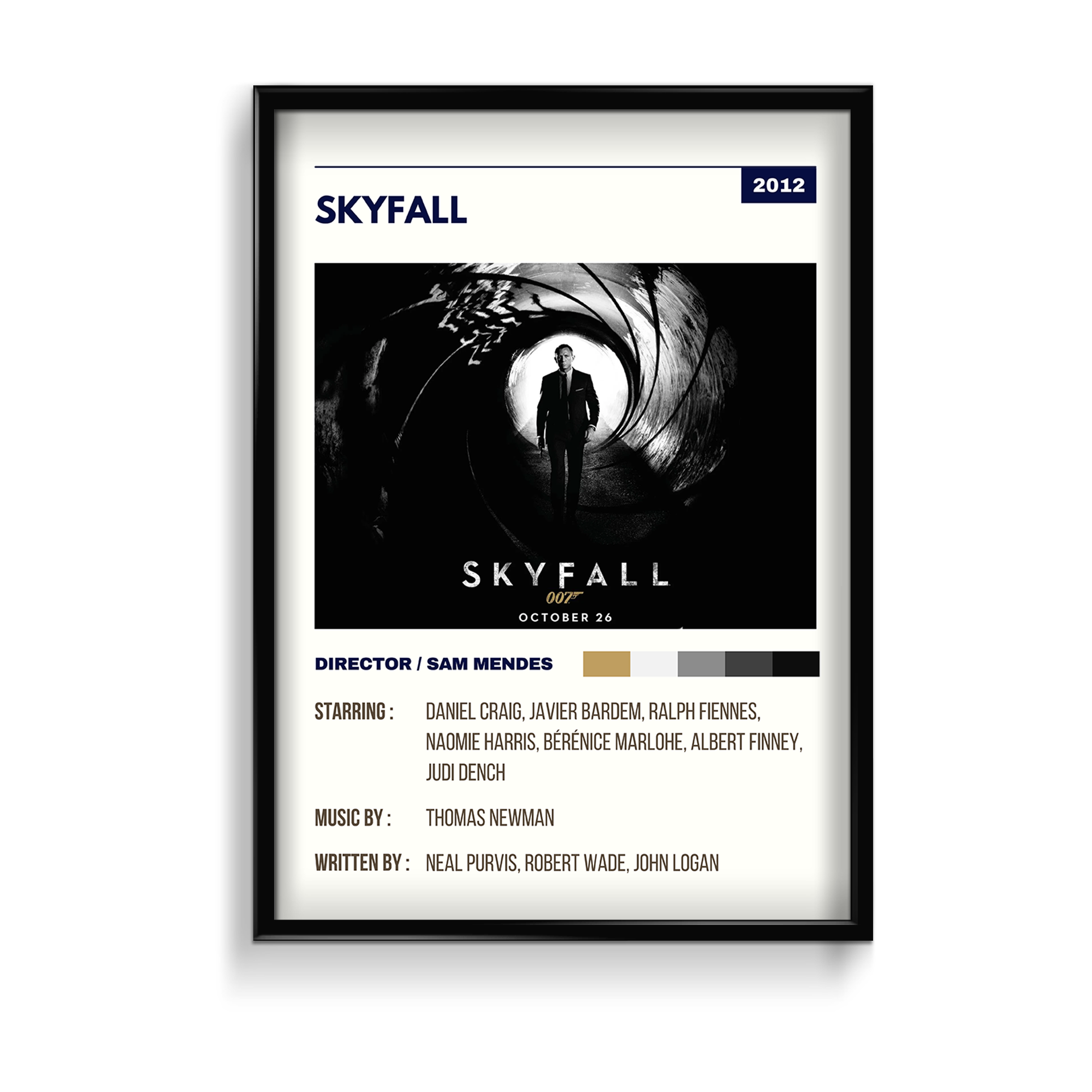 Skyfall James Bond Retro Wall Art
