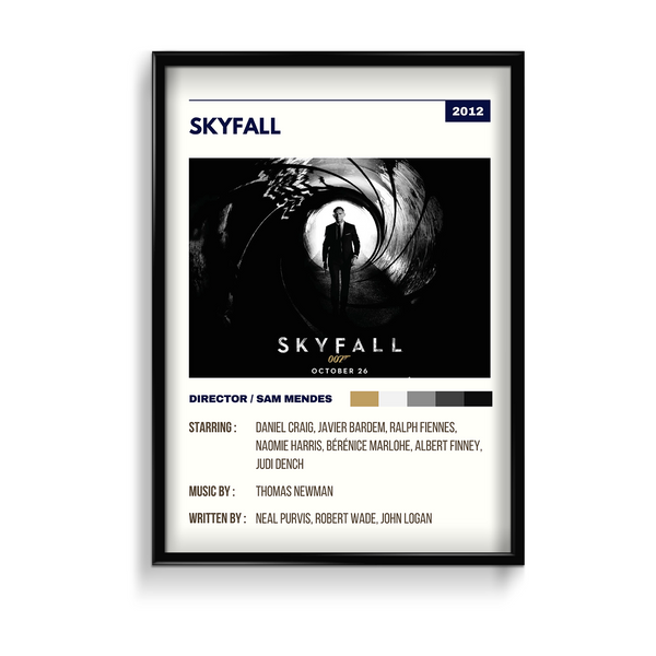 Skyfall James Bond Retro Wall Art