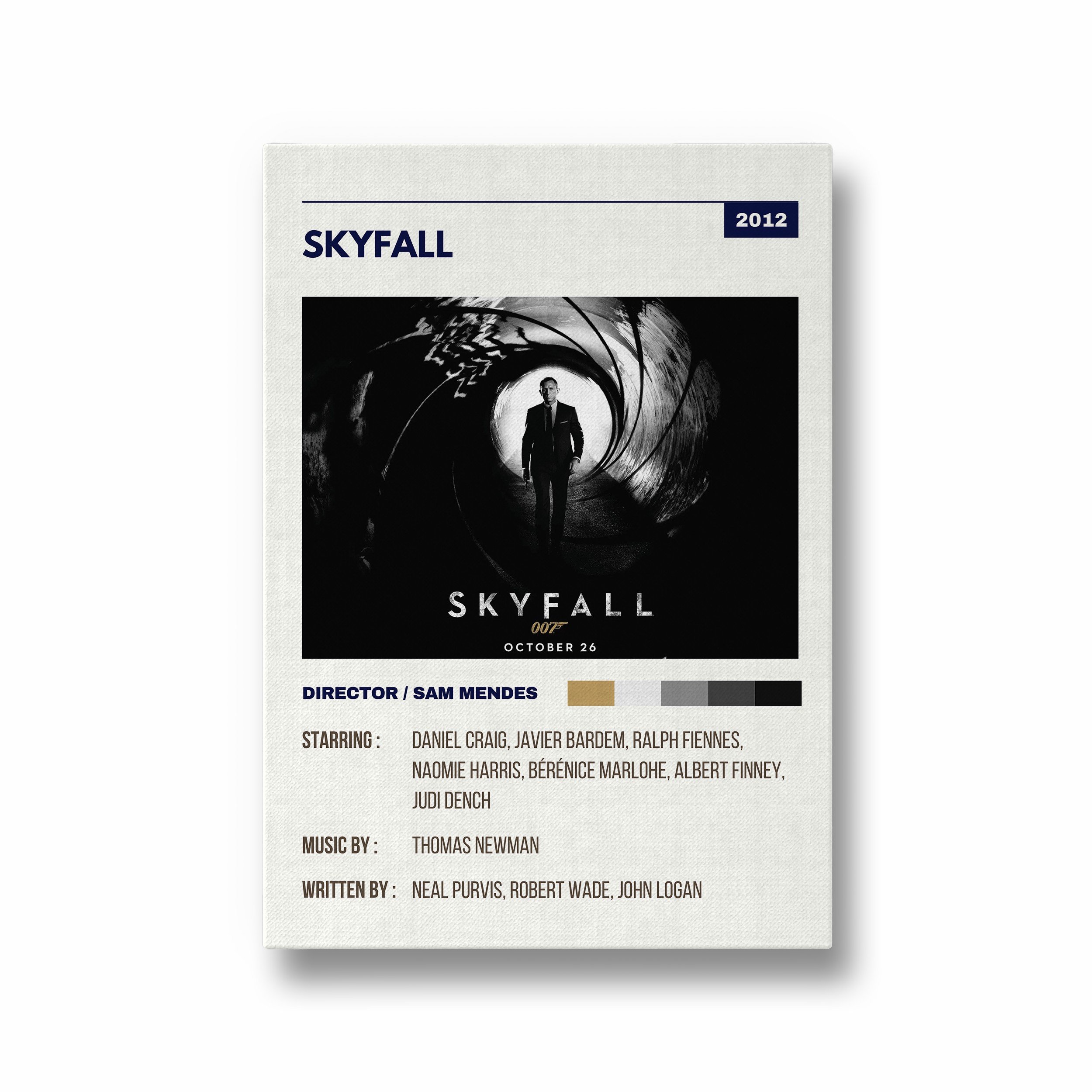 Skyfall James Bond Retro Wall Art