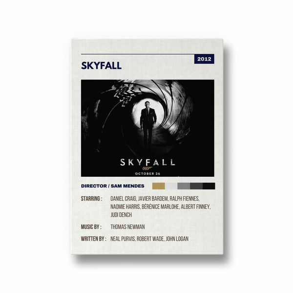 Skyfall James Bond Retro Wall Art