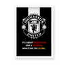 Dedication, Passion, Score Manchester United Premium Wall Art - The Mortal Soul