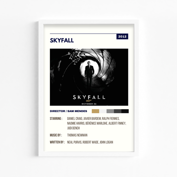 Skyfall James Bond Retro Wall Art