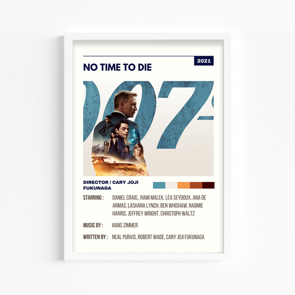No time to die James Bond Retro Wall Art