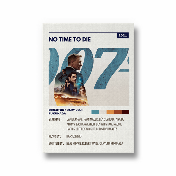 No time to die James Bond Retro Wall Art