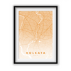 Kolkata City Street Map Art - The Mortal Soul