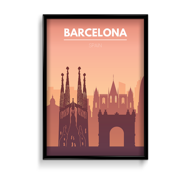 Barcelona Minimal Wall Art - The Mortal Soul
