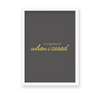 In memory of when I cared Quote Wall Art - The Mortal Soul