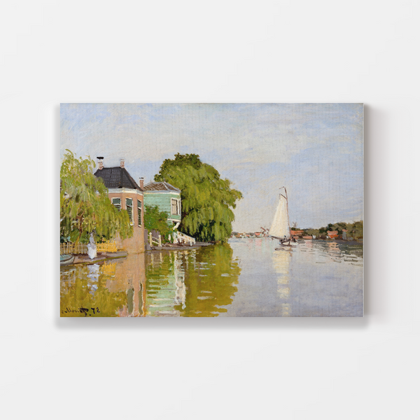 Houses on the Achterzaan (1871) by Claude Monet Wall Art