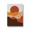The Red Sun - Minimal Landscape Modern Wall Art - The Mortal Soul