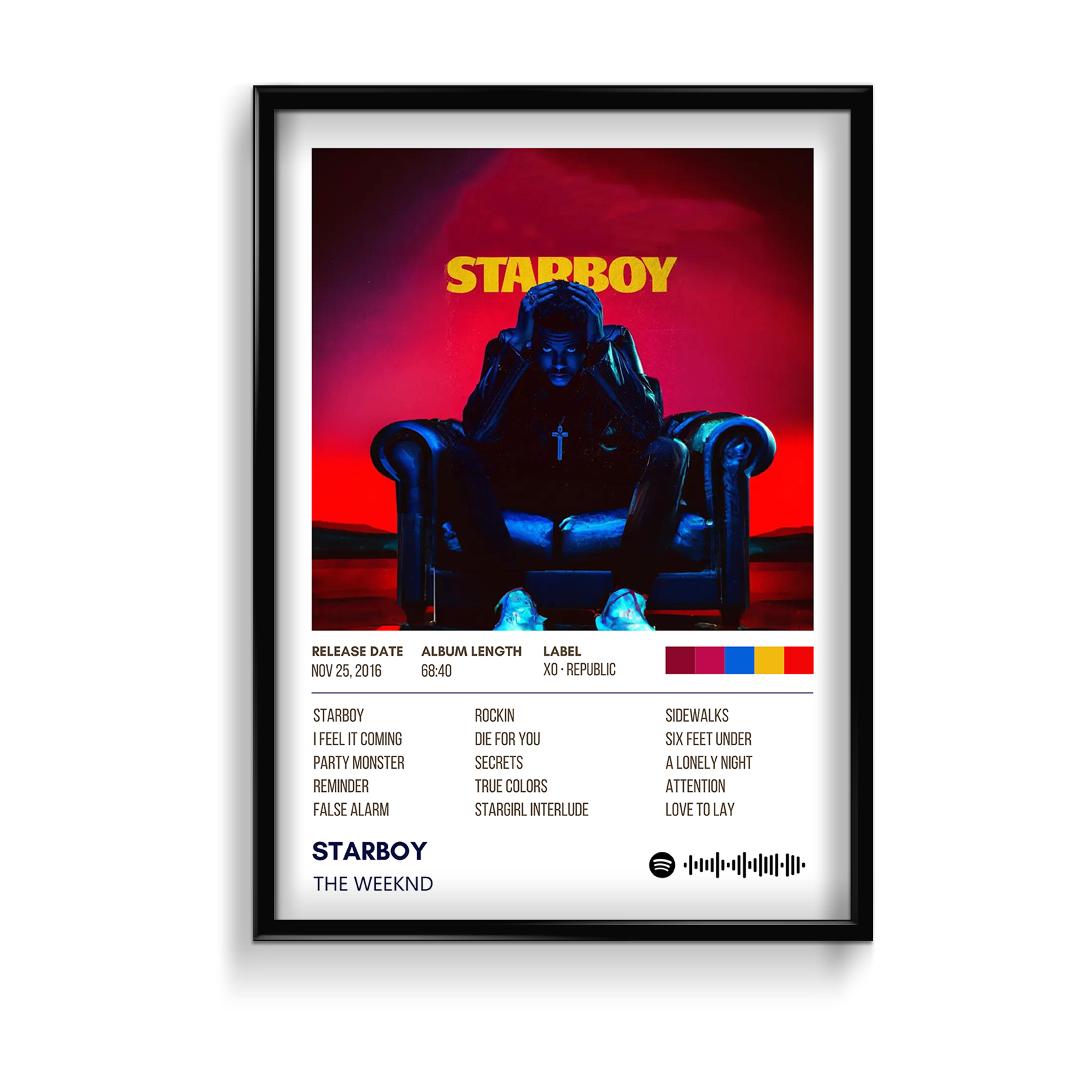 Starboy The Weeknd Album Poster