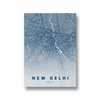 New Delhi City Street Map Art - The Mortal Soul
