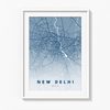 New Delhi City Street Map Art - The Mortal Soul
